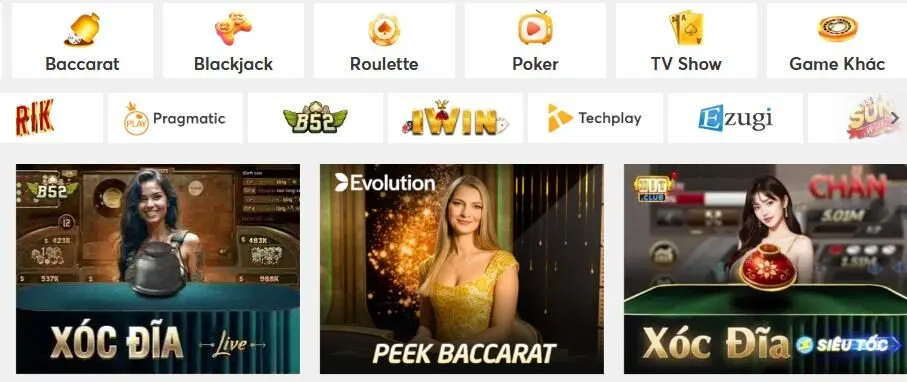 Sảnh game Live Casino Pretty Gaming 6886Win nhiều ưu điểm